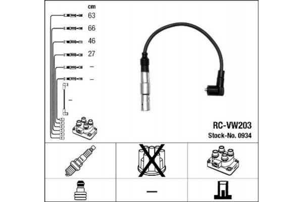 Ngk Σετ Καλωδίων Υψηλής Τάσης - 0934