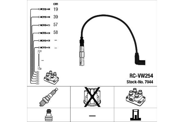 Ngk Σετ Καλωδίων Υψηλής Τάσης - 7044