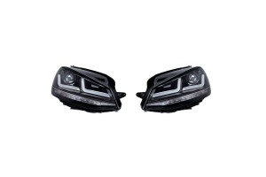 Εμπρόσθια Φανάρια OSRAM LED Xenon με Φώτα Ημέρας DRL Για Volkswagen Golf 7 Black Edition (LEDHL104-BK)