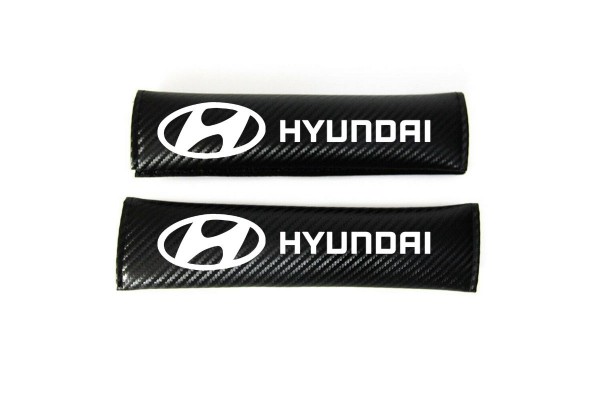 Μαξιλαράκια Ζώνης Carbon Hyundai (Άσπρο) 2 ΤΕΜ