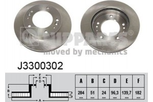 Nipparts Δισκόπλακα - J3300302