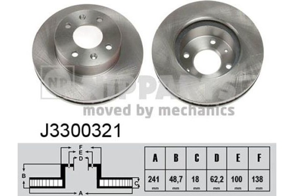 Nipparts Δισκόπλακα - J3300321