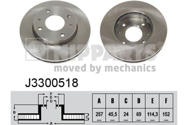 Nipparts Δισκόπλακα - J3300518