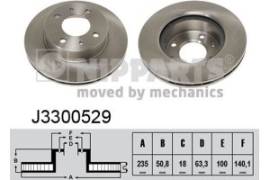 Nipparts Δισκόπλακα - J3300529
