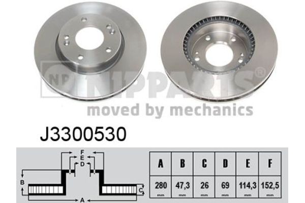 Nipparts Δισκόπλακα - J3300530