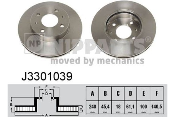 Nipparts Δισκόπλακα - J3301039