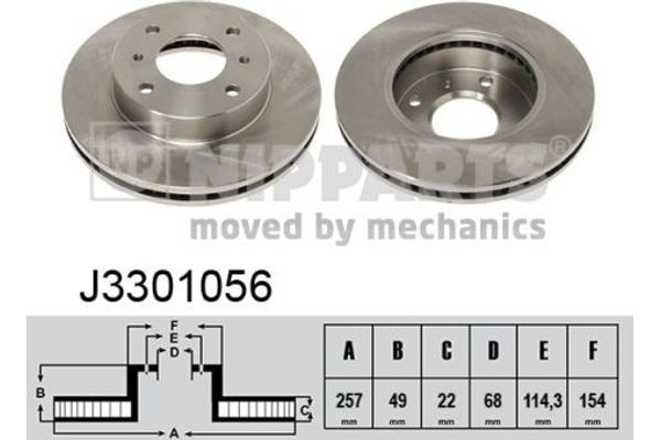 Nipparts Δισκόπλακα - J3301056