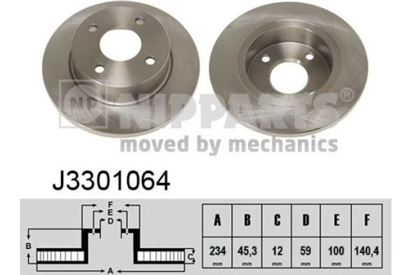 Nipparts Δισκόπλακα - J3301064