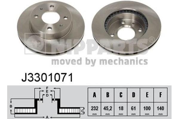 Nipparts Δισκόπλακα - J3301071