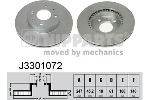 Nipparts Δισκόπλακα - J3301072