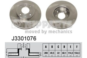 Nipparts Δισκόπλακα - J3301076