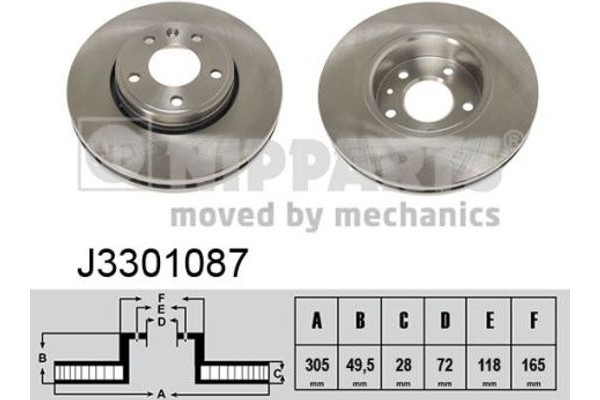 Nipparts Δισκόπλακα - J3301087