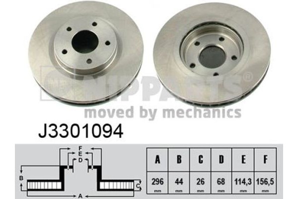 Nipparts Δισκόπλακα - J3301094