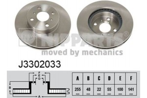 Nipparts Δισκόπλακα - J3302033