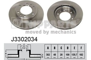 Nipparts Δισκόπλακα - J3302034