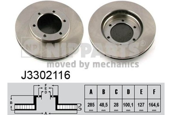 Nipparts Δισκόπλακα - J3302116