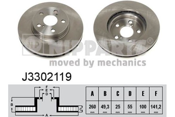 Nipparts Δισκόπλακα - J3302119