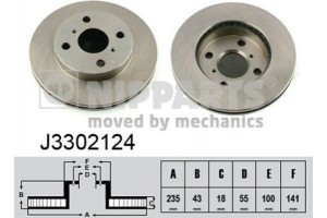 Nipparts Δισκόπλακα - J3302124