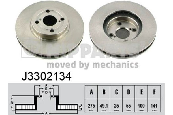 Nipparts Δισκόπλακα - J3302134