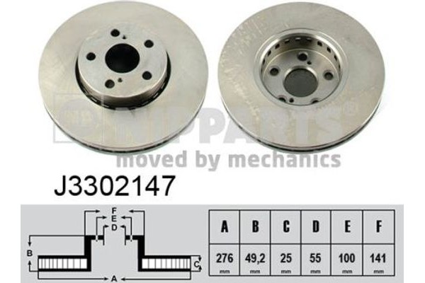 Nipparts Δισκόπλακα - J3302147