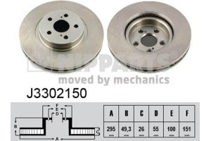 Nipparts Δισκόπλακα - J3302150