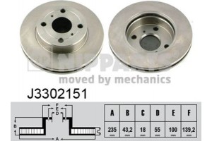 Nipparts Δισκόπλακα - J3302151