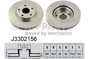 Nipparts Δισκόπλακα - J3302156