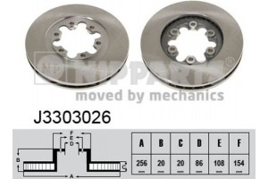 Nipparts Δισκόπλακα - J3303026