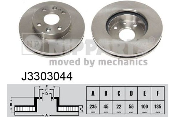 Nipparts Δισκόπλακα - J3303044