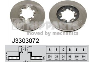 Nipparts Δισκόπλακα - J3303072