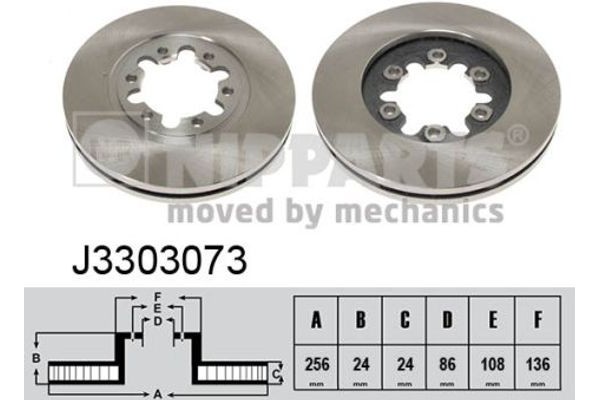 Nipparts Δισκόπλακα - J3303073