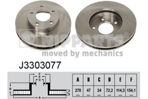 Nipparts Δισκόπλακα - J3303077