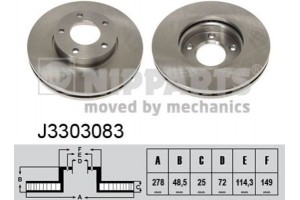 Nipparts Δισκόπλακα - J3303083