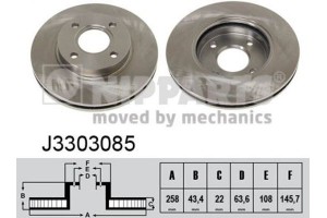 Nipparts Δισκόπλακα - J3303085