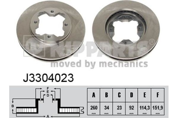 Nipparts Δισκόπλακα - J3304023