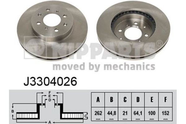 Nipparts Δισκόπλακα - J3304026