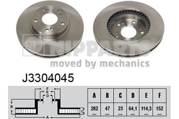 Nipparts Δισκόπλακα - J3304045