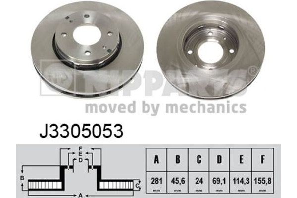 Nipparts Δισκόπλακα - J3305053