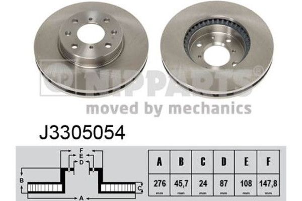 Nipparts Δισκόπλακα - J3305054