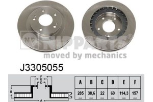 Nipparts Δισκόπλακα - J3305055