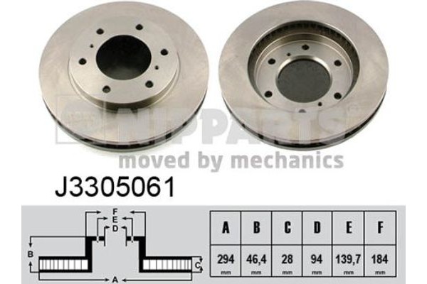 Nipparts Δισκόπλακα - J3305061