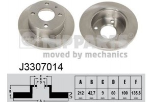 Nipparts Δισκόπλακα - J3307014