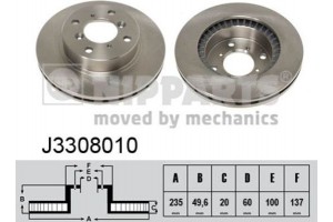 Nipparts Δισκόπλακα - J3308010