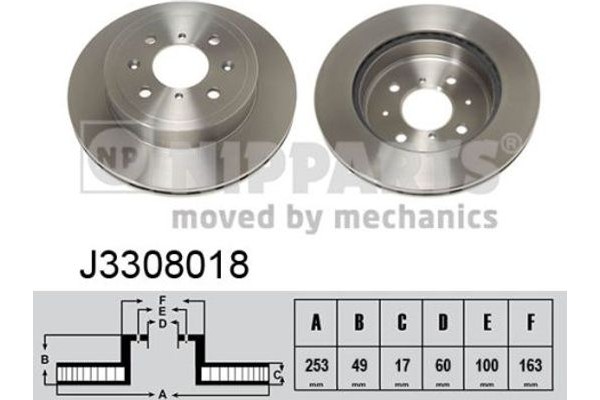 Nipparts Δισκόπλακα - J3308018