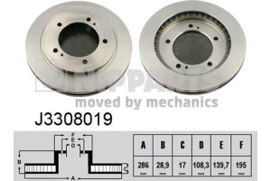 Nipparts Δισκόπλακα - J3308019
