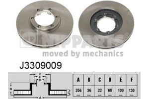 Nipparts Δισκόπλακα - J3309009
