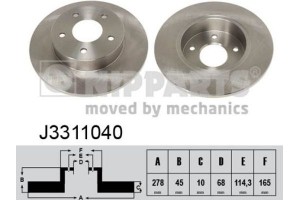 Nipparts Δισκόπλακα - J3311040