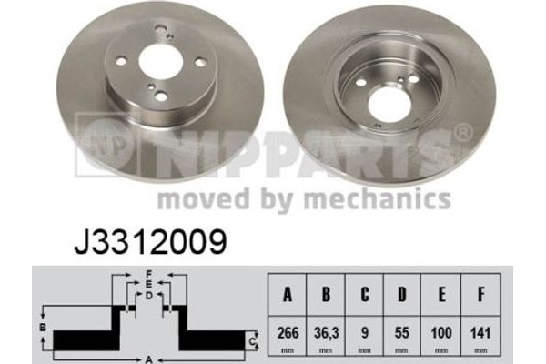 Nipparts Δισκόπλακα - J3312009