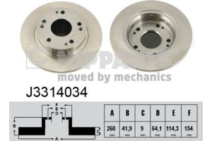 Nipparts Δισκόπλακα - J3314034
