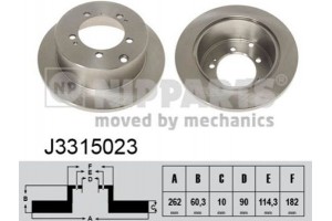 Nipparts Δισκόπλακα - J3315023
